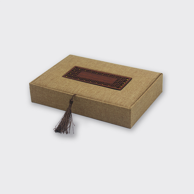 棉麻质感礼品盒